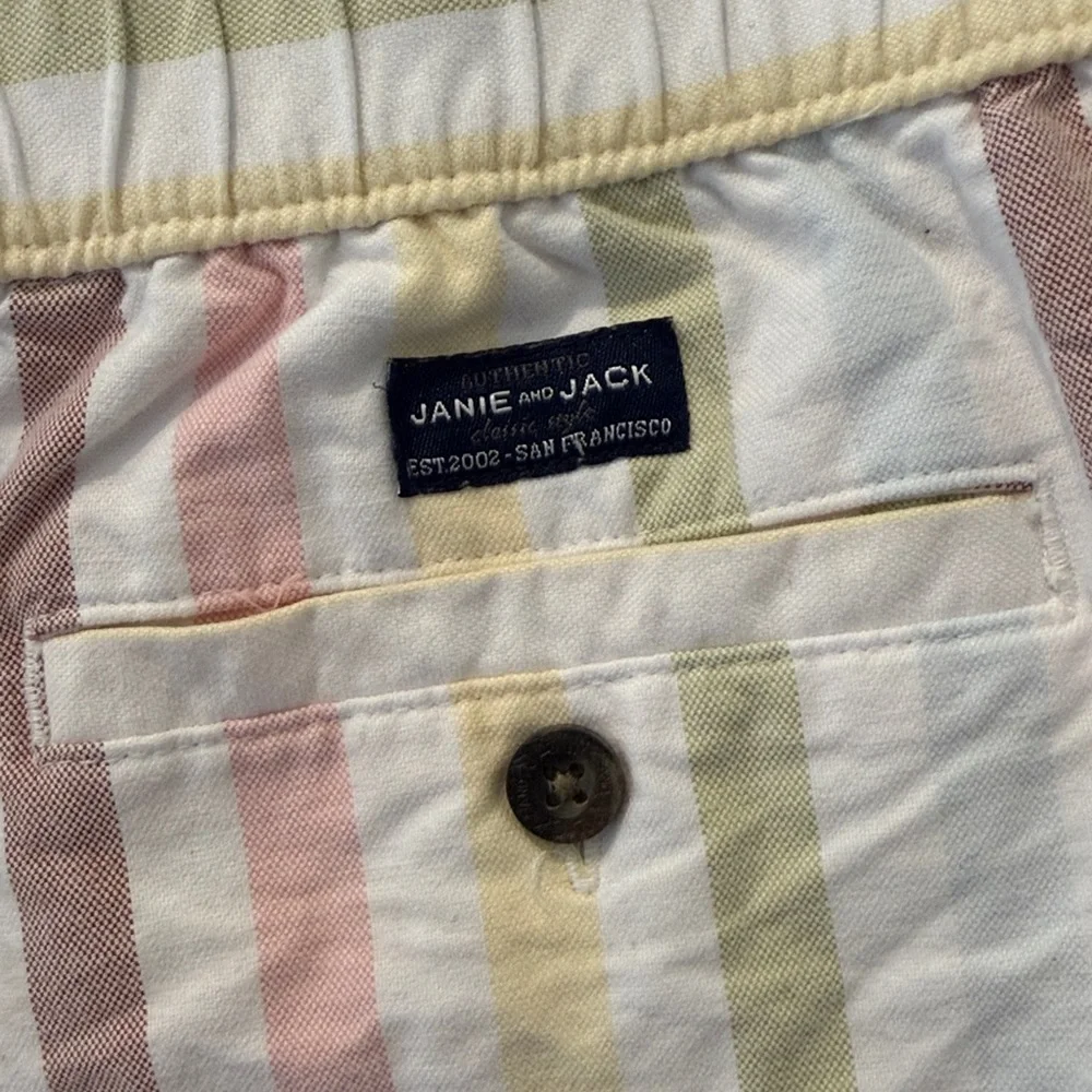Janie and Jack Pastel Striped Oxford Boys‎ Shorts Size 14